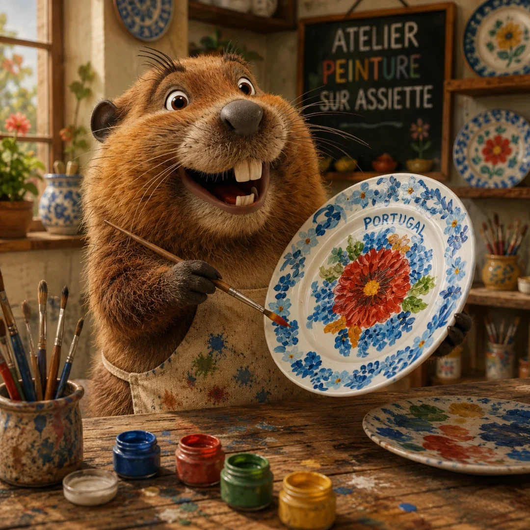 marmotte_peinture_assiette_portugal